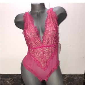 French Affair Teddy Bodysuit Lingerie.NWT